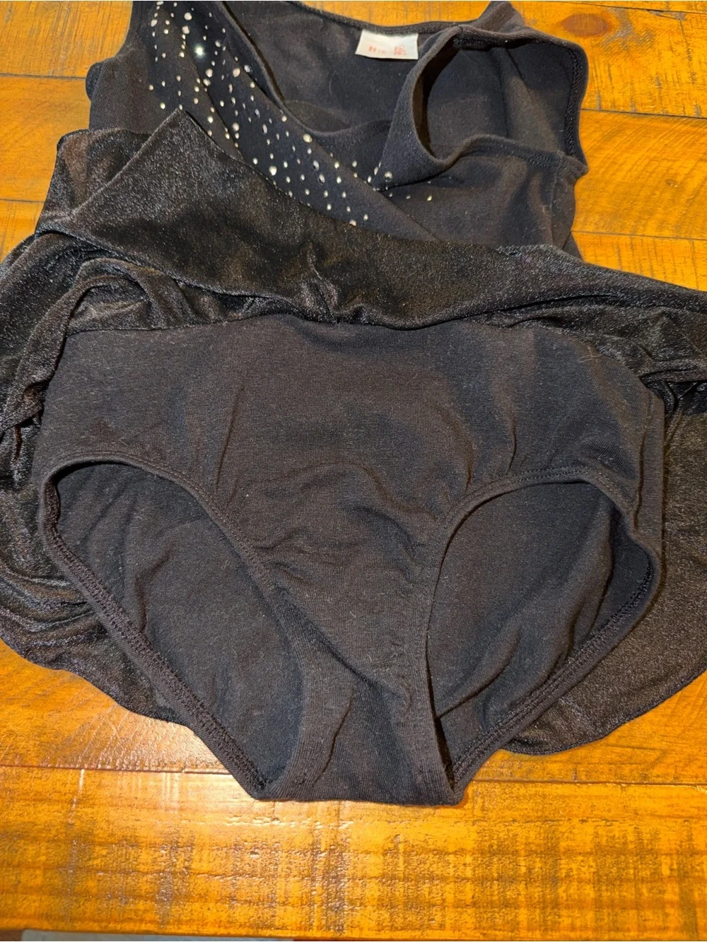 Black Sparkle Tank Skirted Kids Dance Outfit